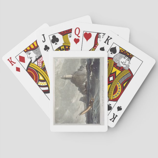 The longships lighthouse of Lands End, Cornwall, f Playing Cards (Back)