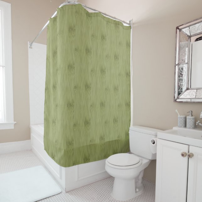 The Look of Bamboo in Olive Moss Green Wood Grain (In Situ)