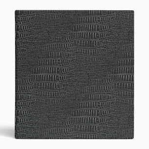 The Look of Black Realistic Alligator Skin Binder
