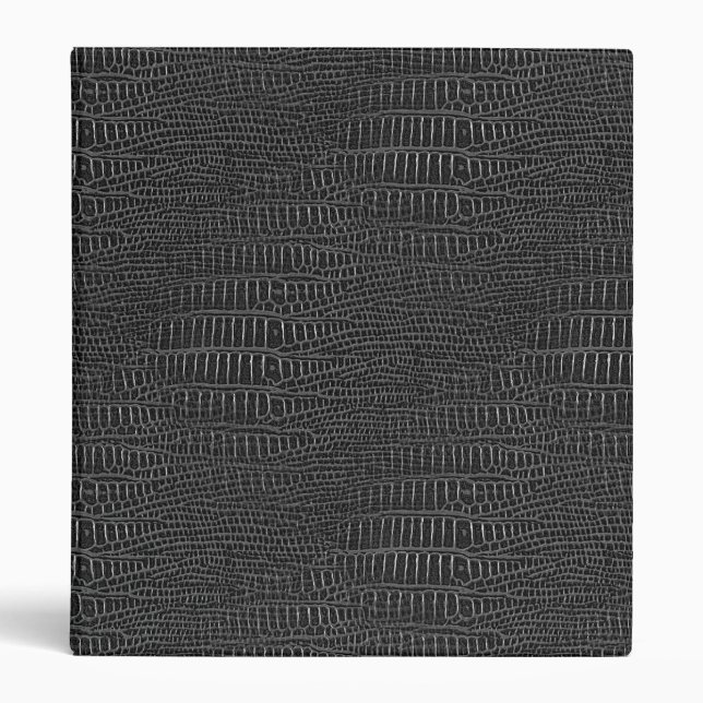 The Look of Black Realistic Alligator Skin Binder (Front)