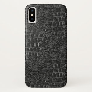 The Look of Black Realistic Alligator Skin iPhone X Case