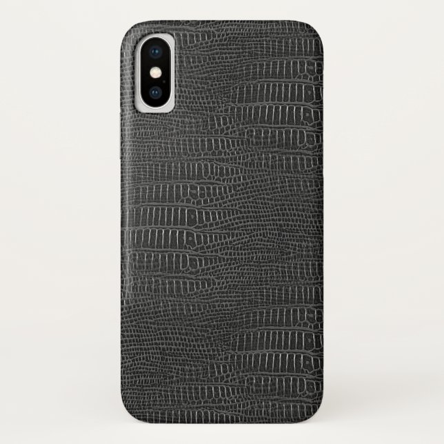 The Look of Black Realistic Alligator Skin Case-Mate iPhone Case (Back)