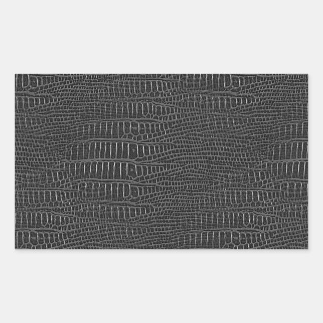 The Look of Black Realistic Alligator Skin Sticker (Front)