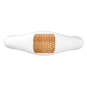 The Look of Lacquer Wicker Basketweave Texture Ceramic Drawer Pull
