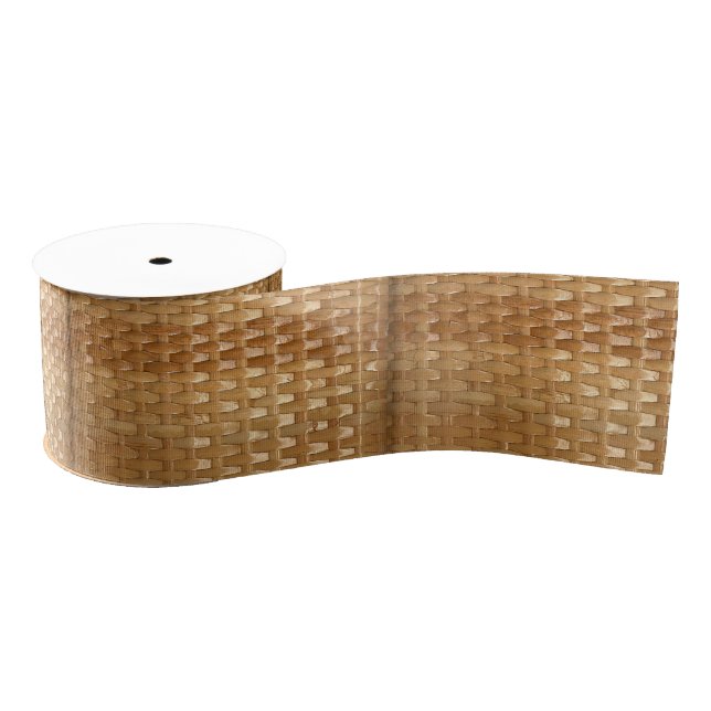 The Look of Lacquer Wicker Basketweave Texture Grosgrain Ribbon (Spool)