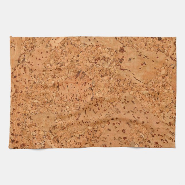 The Look of Macadamia Cork Burl Wood Grain Kitchen Towel (Horizontal)