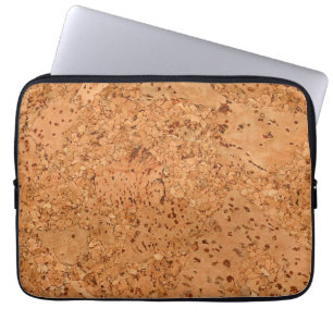 The Look of Macadamia Cork Burl Wood Grain Laptop Sleeve
