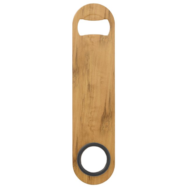 The Look of Maple Wood Grain Texture Speed Bottle Opener (Front)