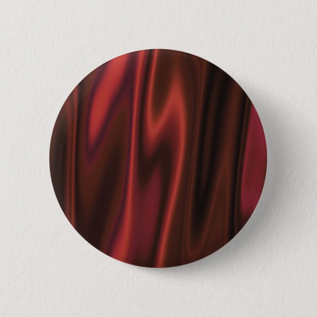 The Look of Smooth Red Satin Fabric in Folds 2 Inch Round Button (Front)