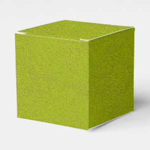 The look of Snuggly Chartreuse Green Suede Favor Box
