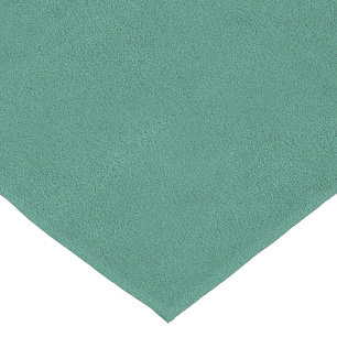 The look of Snuggly Jade Green Teal Suede Texture Short Table Runner