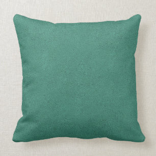 The look of Snuggly Jade Green Teal Suede Texture Throw Pillow