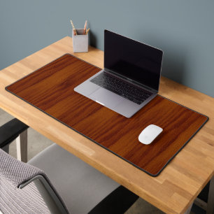 The Look of Warm Oak Wood Grain Texture Desk Mat