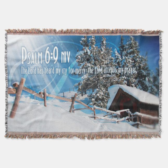 The Lord Accepts My Prayer Throw Blanket (Front)