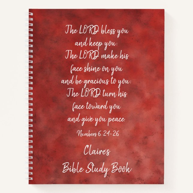 The Lord Bless You and Keep You Bible Study  Notebook (Front)