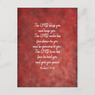 The Lord Bless You and Keep You Bible Study  Postcard