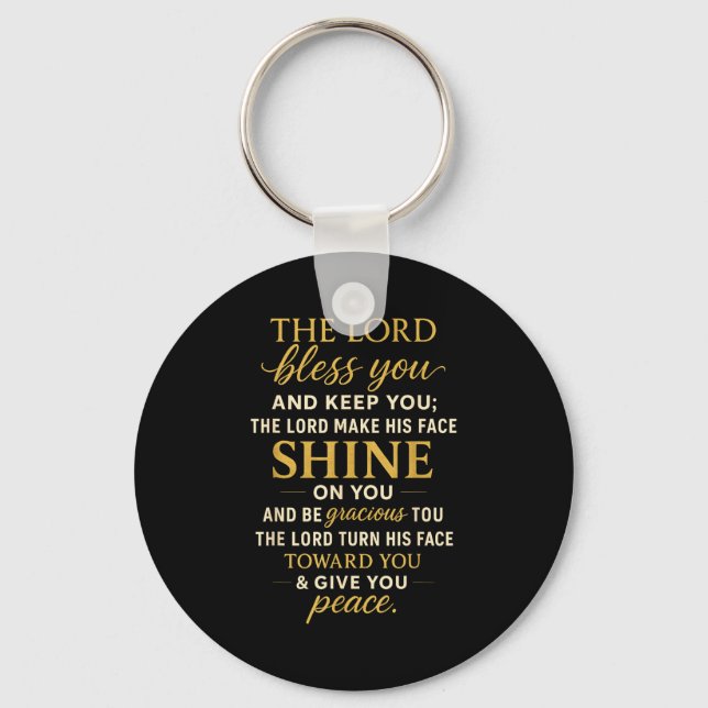 The Lord Bless You And Keep You  Keychain (Front)