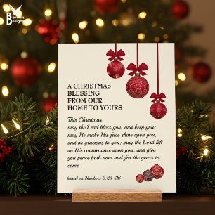 THE LORD BLESS YOU Christian Christmas Blessing Acrylic Sign