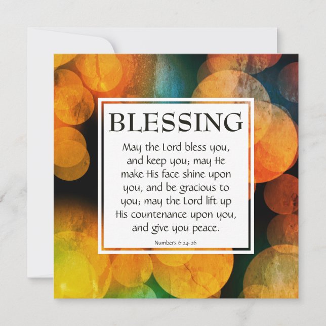 THE LORD BLESS YOU Numbers 6:24-26 (Front)