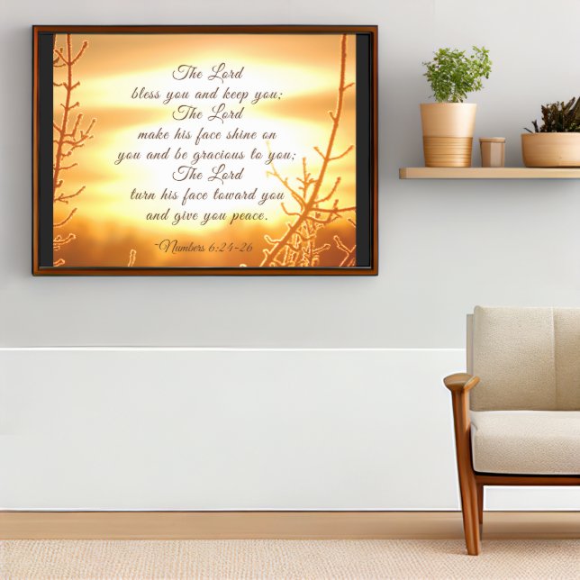 The Lord Bless You Numbers 6:24-26 Bible Verse Poster