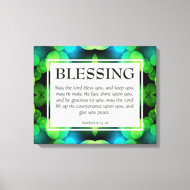 THE LORD BLESS YOU | Numbers 6:24-26 BLESSING Canvas Print (Front)