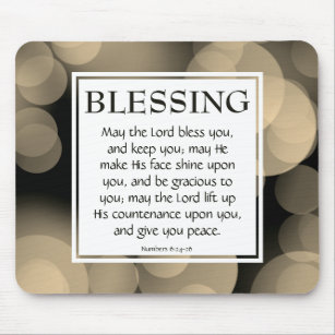 THE LORD BLESS YOU Numbers 6:24-26 BLESSING Mouse Pad