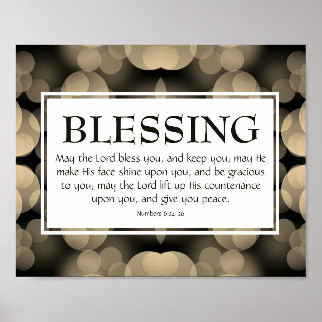 THE LORD BLESS YOU Numbers 6:24-26 BLESSING Poster (Front)