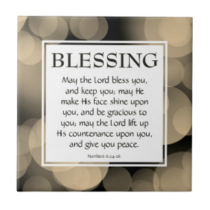 THE LORD BLESS YOU Numbers 6:24-26 Christian Tile