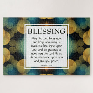 THE LORD BLESS YOU Numbers 6:24 BLESSING 20"x30" Jigsaw Puzzle