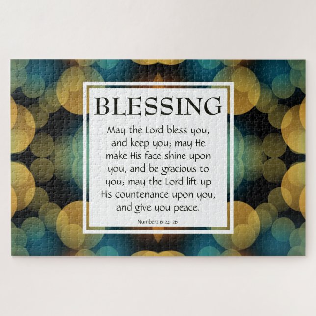 THE LORD BLESS YOU Numbers 6:24 BLESSING 20"x30" Jigsaw Puzzle (Horizontal)