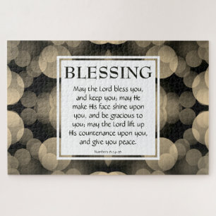 THE LORD BLESS YOU Numbers 6:24 BLESSING 20"x30" Jigsaw Puzzle