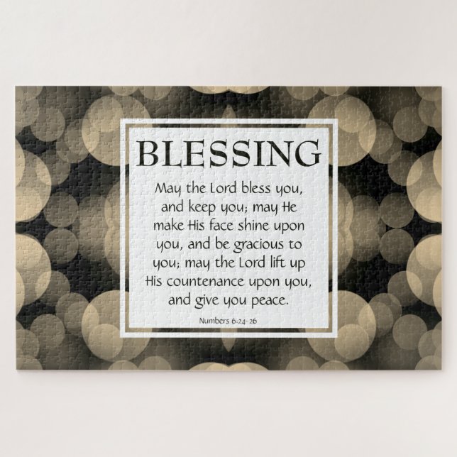 THE LORD BLESS YOU Numbers 6:24 BLESSING 20"x30" Jigsaw Puzzle (Horizontal)