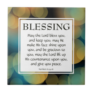 THE LORD BLESS YOU Numbers 6 Christian Tile