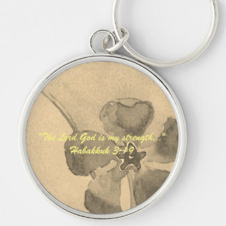 "The Lord God is my strength..." Bible truths Key Keychain