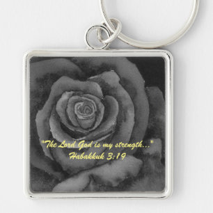 "The Lord God is my strength..." Bible truths Key Keychain