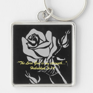 "The Lord God is my strength..." Bible truths Key Keychain