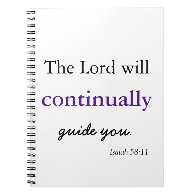 The Lord Guides You Spiral Photo Notebook (Front)