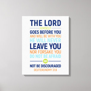 The Lord Himself Goes Before You, Deuteronomy 31:8 Canvas Print