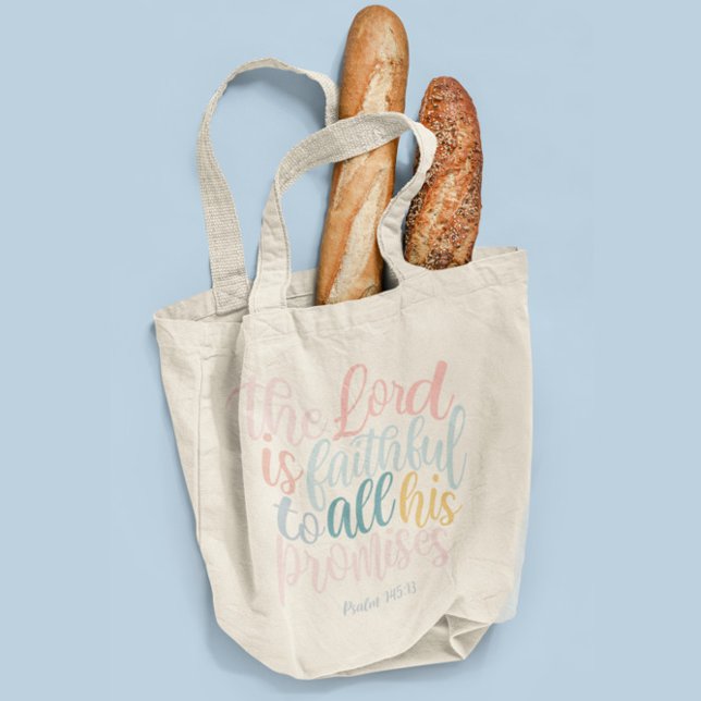 The Lord is Faithful Christian Scripture Psalms Tote Bag (Creator Uploaded)