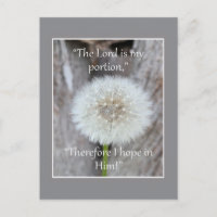 The Lord is My Portion Bible Scripture Quote 