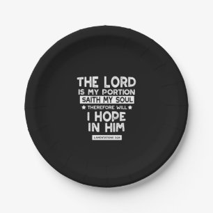 The Lord is My Portion Lamentations 3 24 Quotes Paper Plate