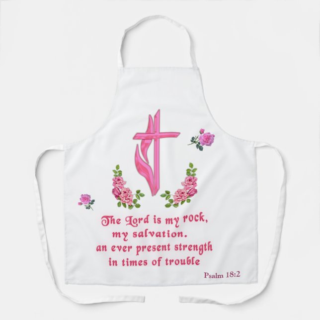 The Lord is my rock Apron (Front)