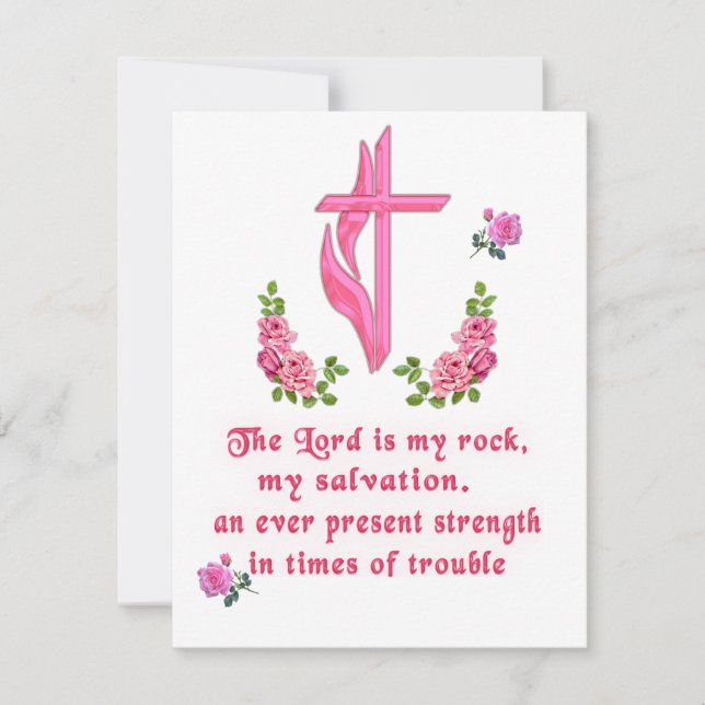 The Lord is my rock Card (Front)