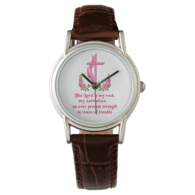 The Lord is my Rock Christian watch (Front)