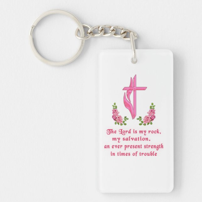 The Lord is my Rock Keychain (Front)