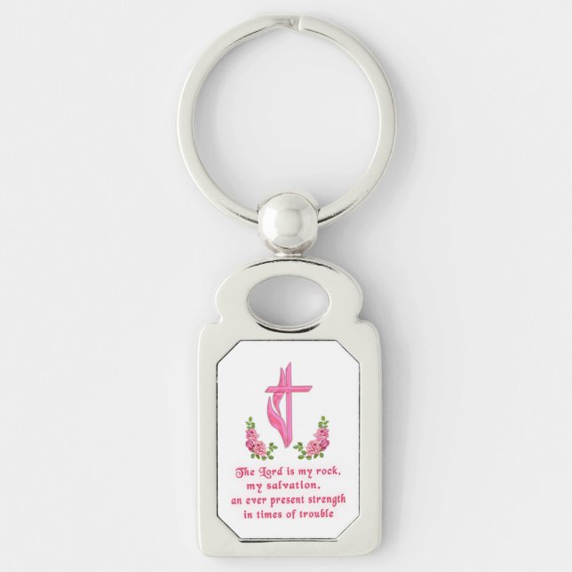 The Lord is my rock Keychain (Front)