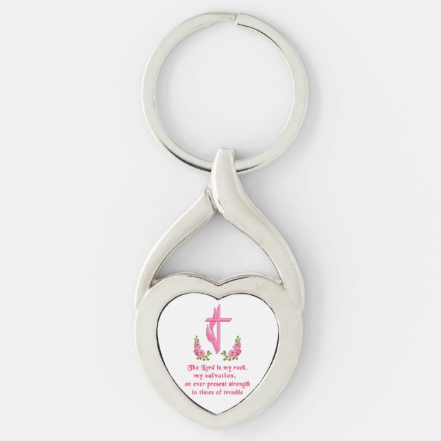 The Lord is my rock Keychain (Front)