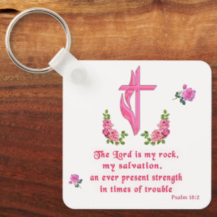The Lord is my rock Keychain