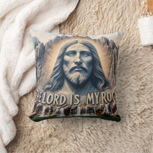 The Lord Is My Rock ;PSALM 18;2 Stands Tall  Throw Pillow
