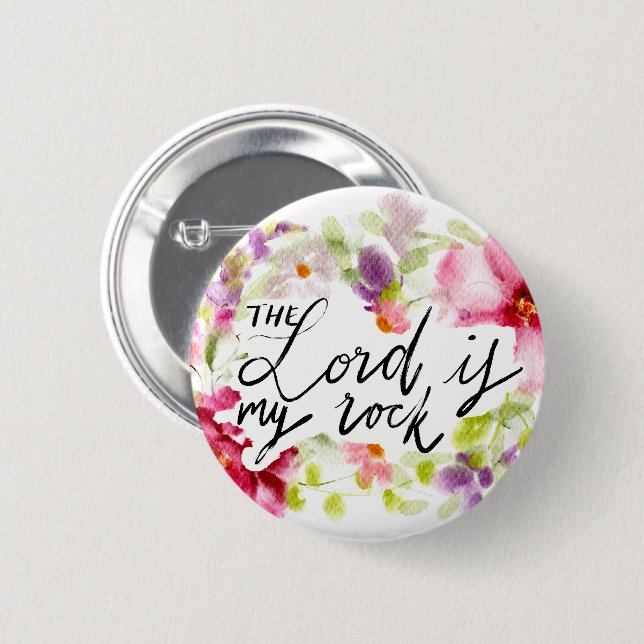 The Lord is my Rock | Scripture 2 Inch Round Button (Front & Back)